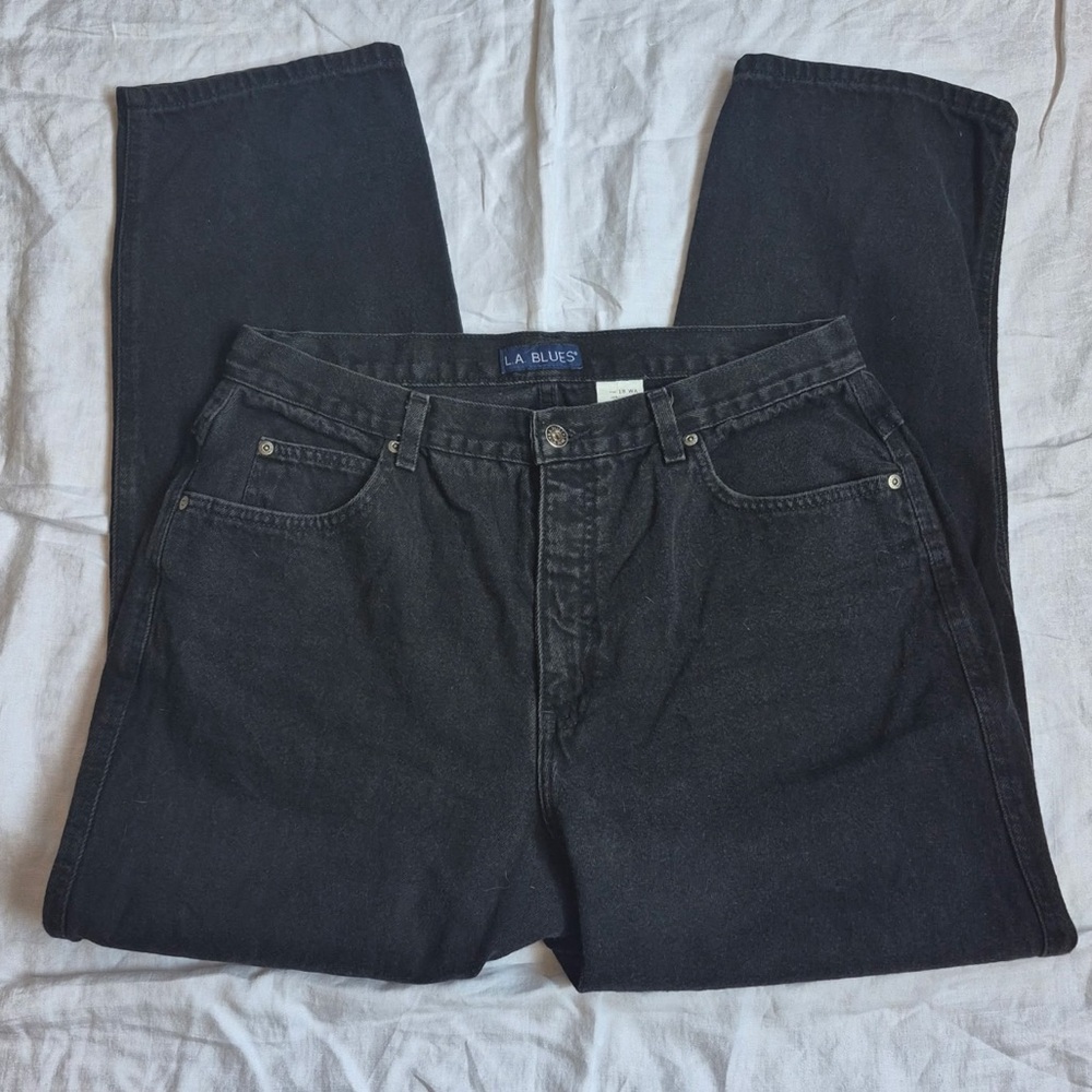 LA Blues Plus Straight Leg Jeans Size 18 Women’s Average GUC Black Y2K